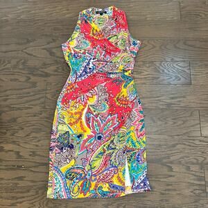 Lauren Ralph Lauren Paisley Jersey Dress Size 4